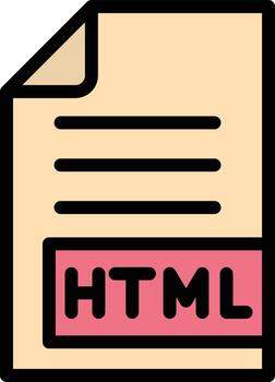 ilustración de diseño de icono de vector html