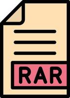 RAR Vector Icon Design Illustration