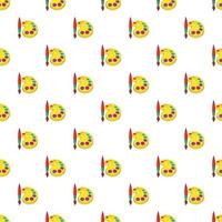 Watercolor and brush pattern, cartoon style vector