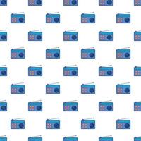 Radio pattern, cartoon style vector
