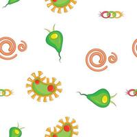 Pathogens pattern, cartoon style vector