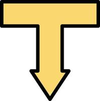T junction Vector Icon Design Illustration