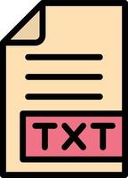 ilustración de diseño de icono de vector de txt