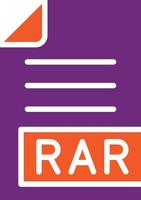 RAR Vector Icon Design Illustration