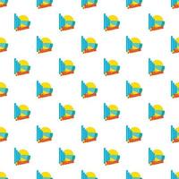 Sign Miami pattern, cartoon style vector