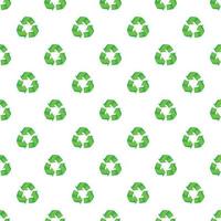 Recycling pattern, cartoon style vector