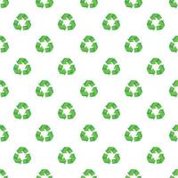 Recycling pattern, cartoon style vector