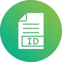 ilustración de diseño de icono de vector de identificación