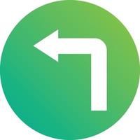 Turn left Vector Icon Design Illustration