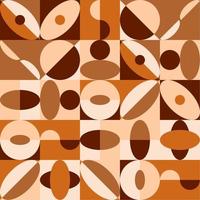 Ellipse and Circle Geometric Design With Earth tones Color Theme. Great for wallpapers, cafe wall decorations, backgrounds, templates, banners, web design and other purposes. vector