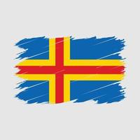 Aland Islands Flag Brush vector