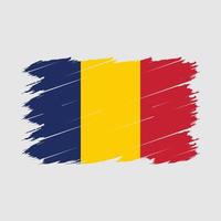 Chad Flag Brush vector