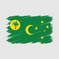Cocos Islands Flag Brush vector