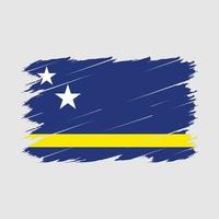 Curacao Flag Brush vector