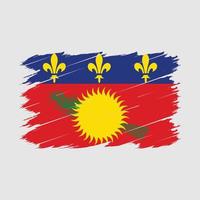 Guadeloupe Flag Brush vector