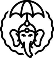 icono de línea para pooram vector