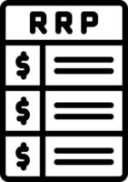 line icon for rrp vector