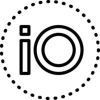 line icon for io vector