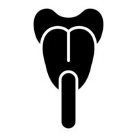 Tongue Depressor Glyph Icon vector