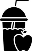 Apple Juice Glyph Icon vector