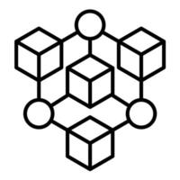 Blockchain Glyph Icon vector