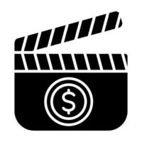 Film Budget Glyph Icon vector