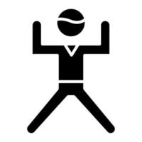 Person Exercising Glyph Icon vector