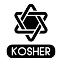 Kosher Glyph Icon vector