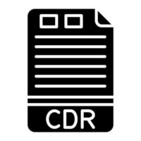 CDR Glyph Icon vector