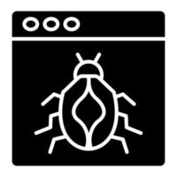 Bug Glyph Icon vector