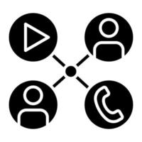 Social Network Glyph Icon vector