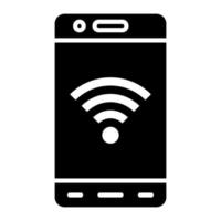 Mobile Wifi Glyph Icon vector