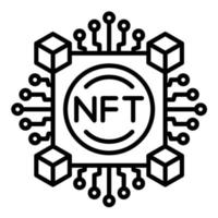 NFT Glyph Icon vector