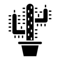 Cactus Glyph Icon vector