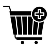 Add to Cart Glyph Icon vector