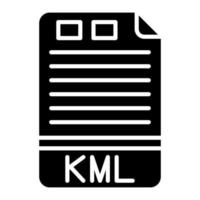 icono de glifo kml vector