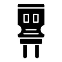 Capacitor Glyph Icon vector