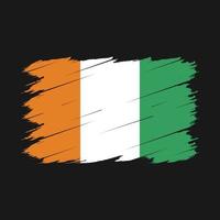 Ivory Coast Flag Brush vector