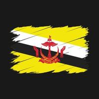 cepillo de bandera de brunei vector