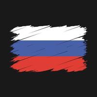 cepillo de bandera de rusia vector