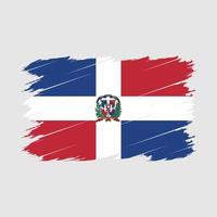 pincel de bandera de república dominicana vector