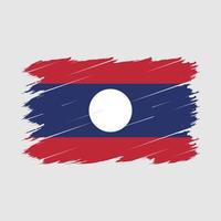 Laos Flag Brush vector