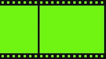 carretes de película negra vintage en pantalla verde