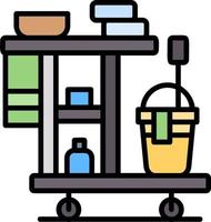 Cleaning Cart Creative Icon Design vector