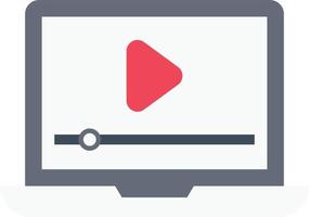 ilustración de vector de reproductor de video en un fondo. símbolos de calidad premium. iconos vectoriales para concepto y diseño gráfico.