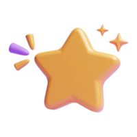 Calificación de estrellas realista en 3d o comentarios de calificación de estrellas del cliente o revisión de comentarios de calificación estrella de éxito png