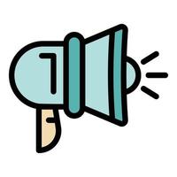 Megaphone reliability icon color outline vector