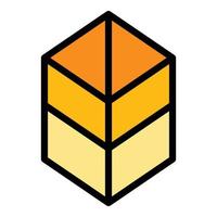 Close box icon color outline vector