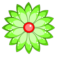 green flower design png