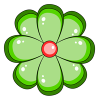 green cute flower png